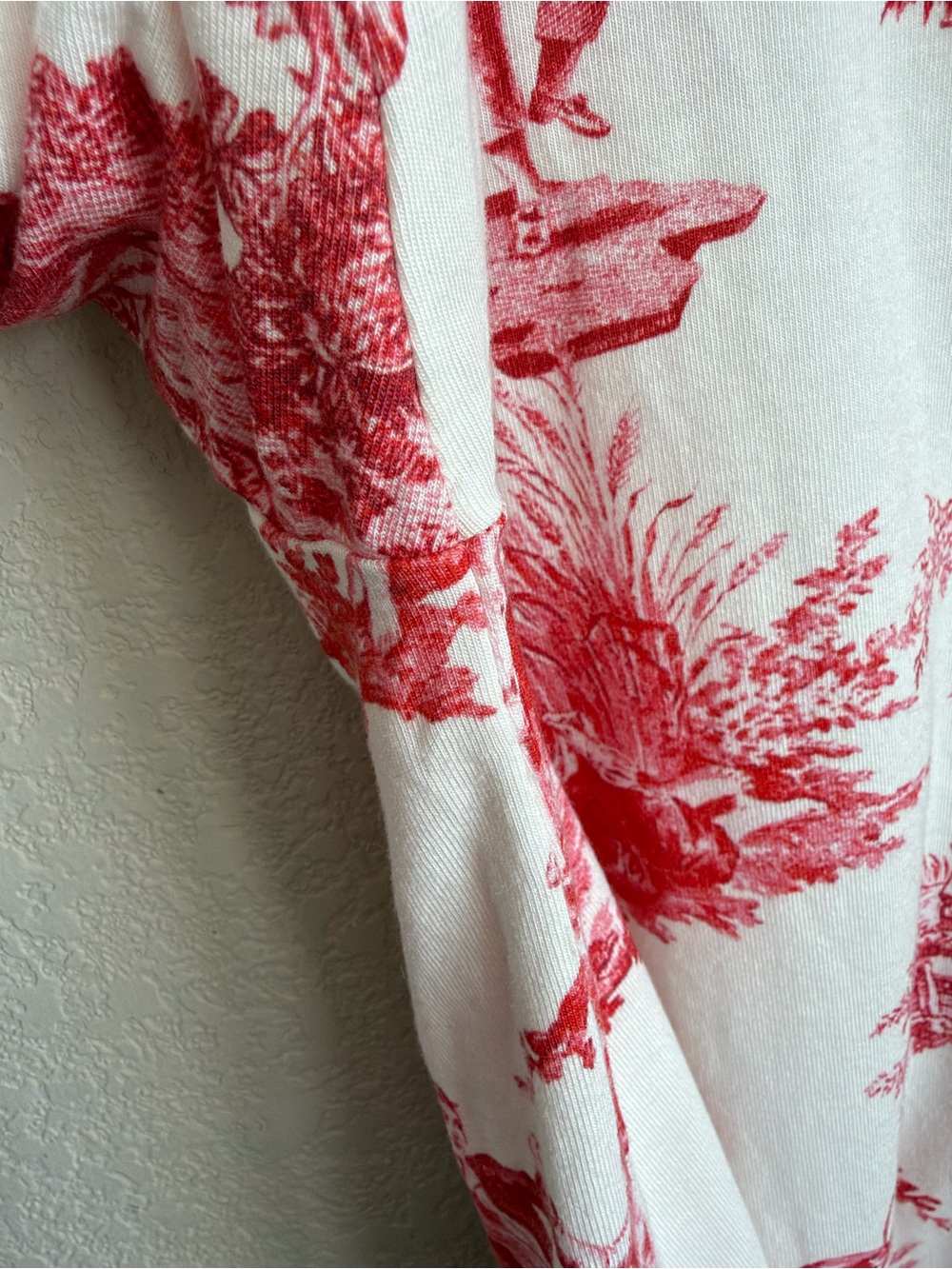 The Cat's Pajamas Idle Hours Red Toile Pima Knit Pajama Set Small Long Sleeve - Picture 13 of 16
